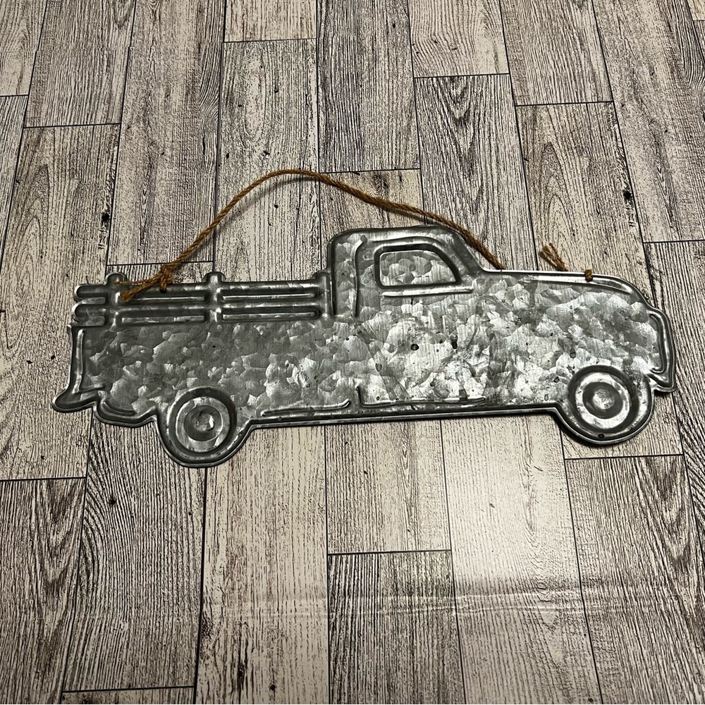 13” metal truck decor